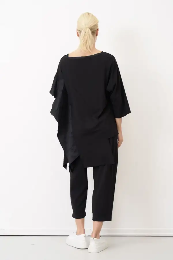 Kokkino Asimetrik Bluz - Siyah - 3