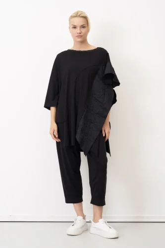 Kokkino Asimetrik Bluz - Siyah - BIZE (1)