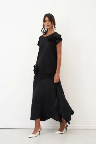 Kokkino Güllü Bluz - Siyah - 3