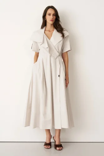 Kommeno Elbise - Bej 