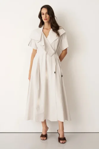 Kommeno Elbise - Bej - BIZE (1)