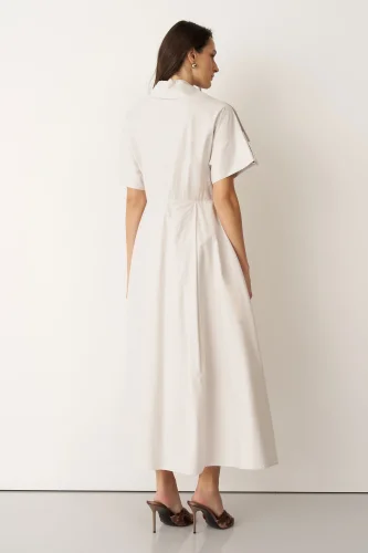 Kommeno Elbise - Bej - 5