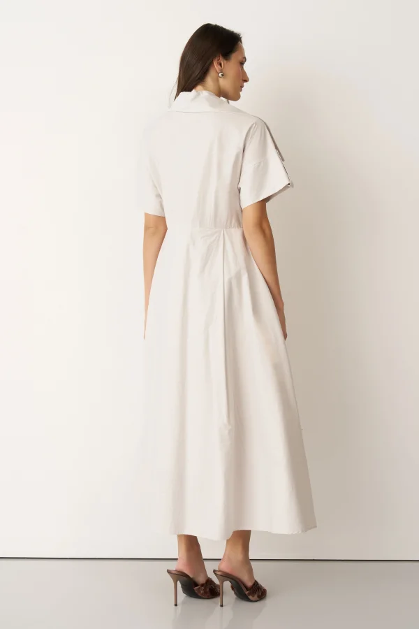 Kommeno Elbise - Bej - 5