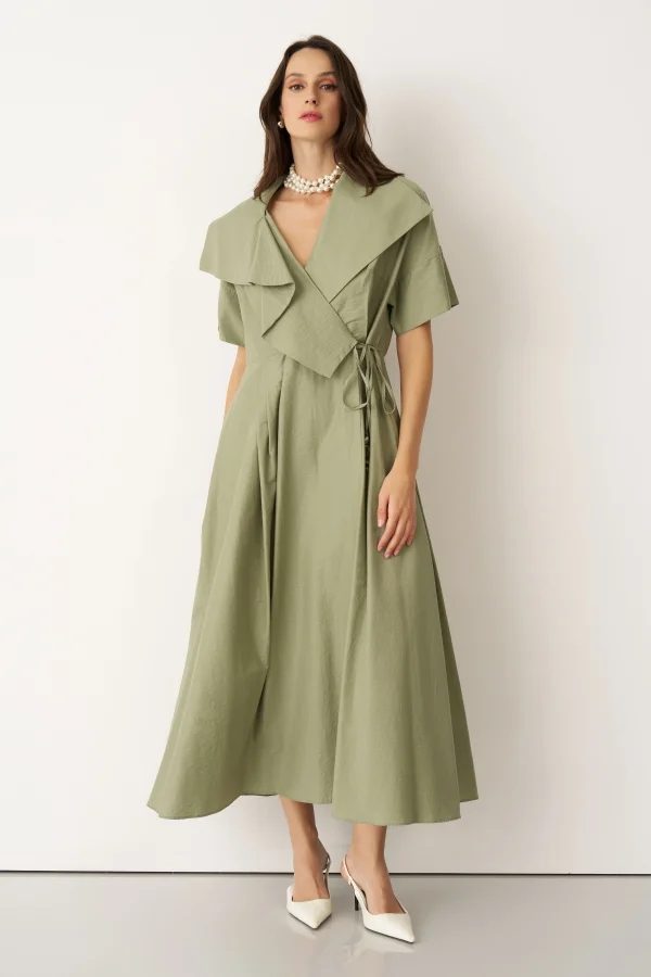 Kommeno Elbise - Yeşil - 3