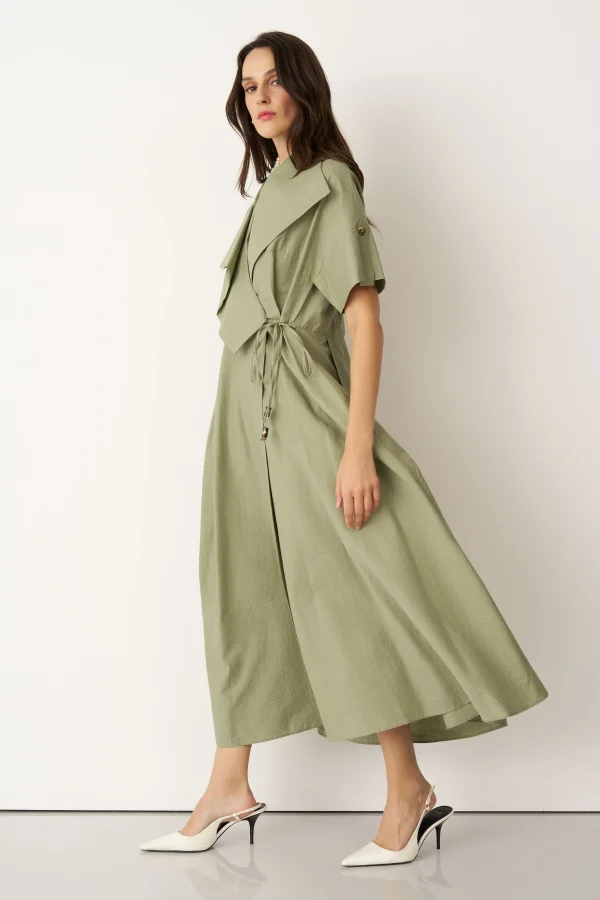 Kommeno Elbise - Yeşil - 4