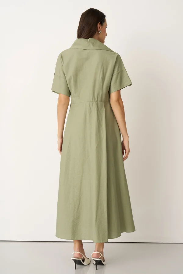 Kommeno Elbise - Yeşil - 6