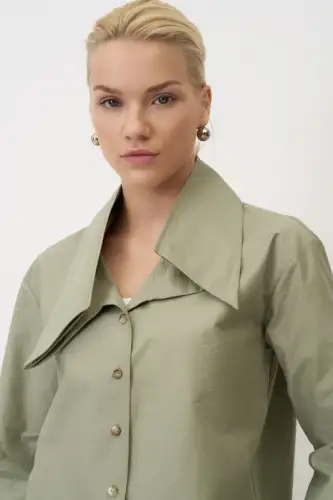 Korakas Gömlek - Yeşil - 4