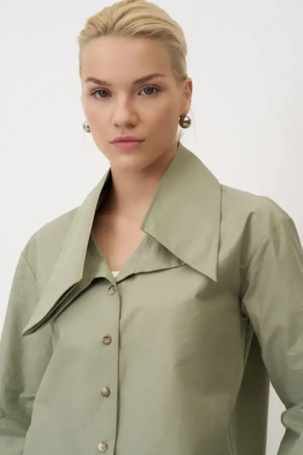 Korakas Gömlek - Yeşil - 4