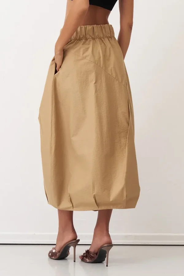 Kraft Lastikli Bel Balon Form Koufi Etek - 7