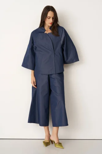 Lacivert Geniş Kollu Arkoi Ceket - BIZE (1)