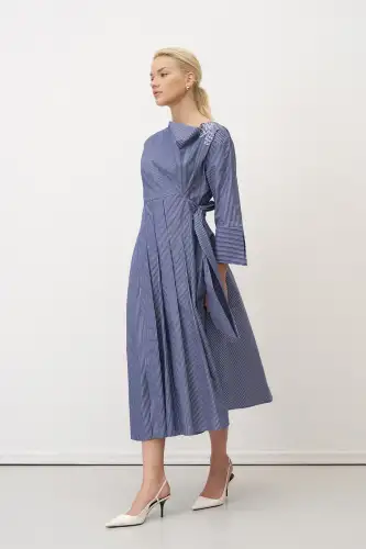 Lazareto Elbise - İndigo - BIZE (1)