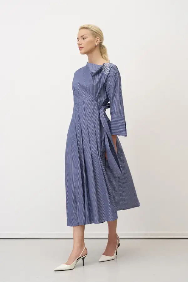 Lazareto Elbise - İndigo - 2