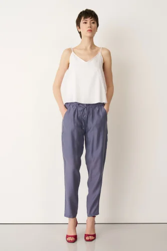 Limnos Esnek Pantolon - Indigo - 1