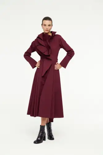 Luna Elbise - Bordo - 1