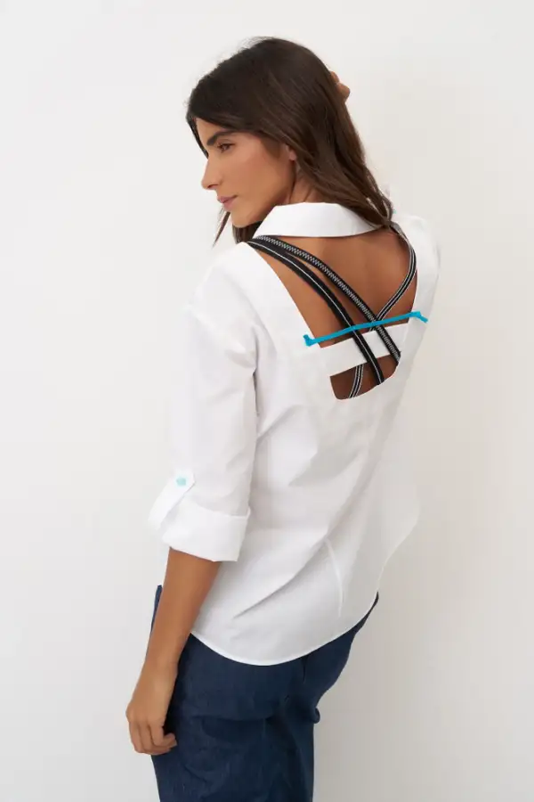 Marina Gömlek - Beyaz - 1