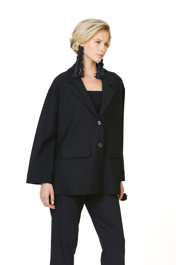 Maskülen Blazer Ceket - Siyah - 3