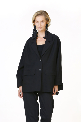 Maskülen Blazer Ceket - Siyah - 2