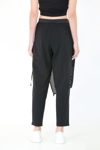 Mesh-Skirted Relaxed Pants - 4