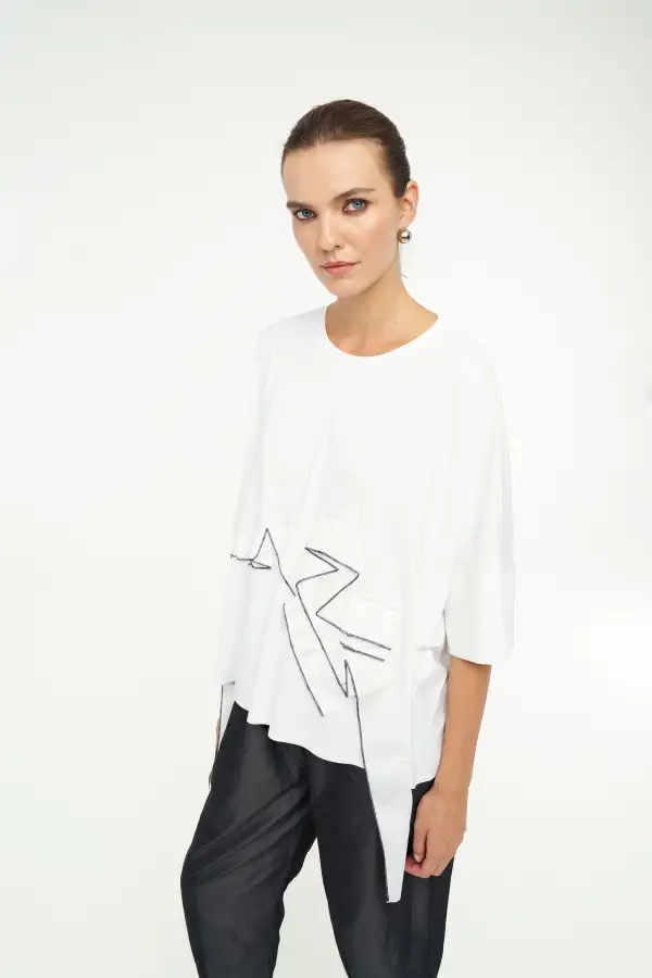 Mimora Bluz - Beyaz - 4