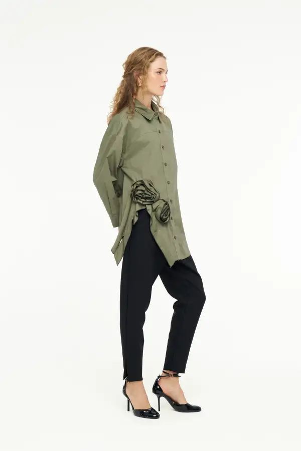 Mimoza Gömlek - Haki - 3