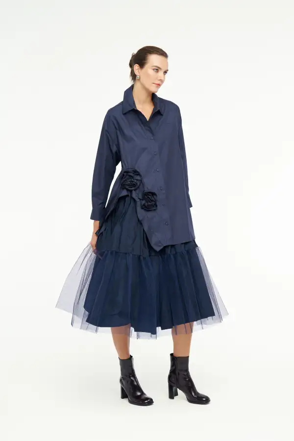 Mimoza Gömlek - Lacivert - BIZE (1)