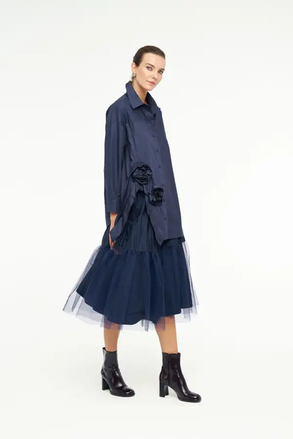 Mimoza Gömlek - Lacivert - 4