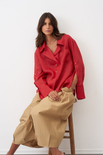 Monopetra Gömlek - Kırmızı - BIZE