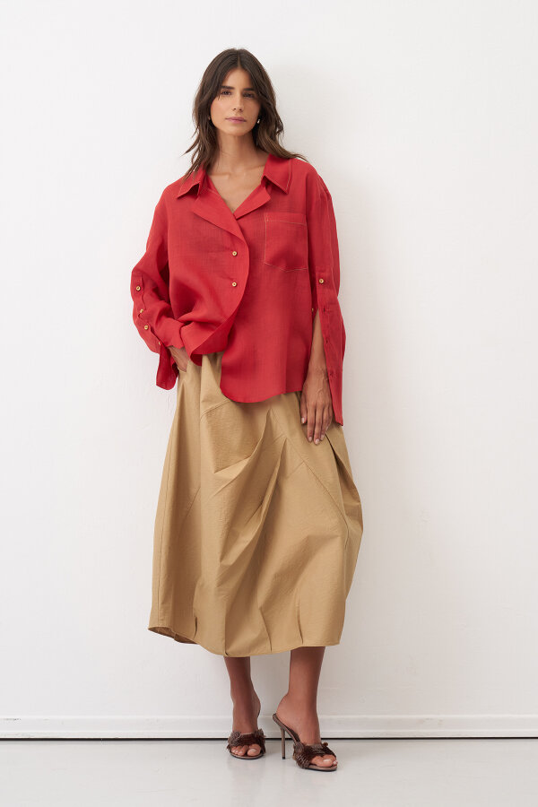 Monopetra Gömlek - Kırmızı - 2