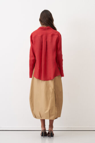 Monopetra Gömlek - Kırmızı - 5