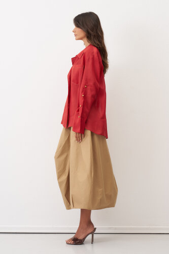 Monopetra Gömlek - Kırmızı - 4