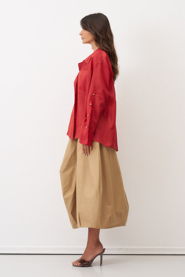 Monopetra Gömlek - Kırmızı - 4