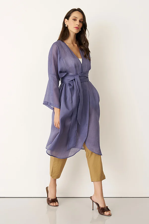 Monopetra Kimono - Indigo - 3