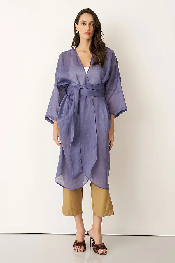 Monopetra Kimono - Indigo - 4