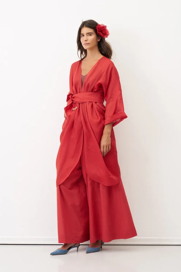 Monopetra Kimono - Kırmızı - BIZE (1)