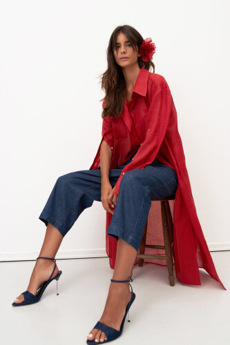 Monopetra Uzun Gömlek - Kırmızı - BIZE (1)