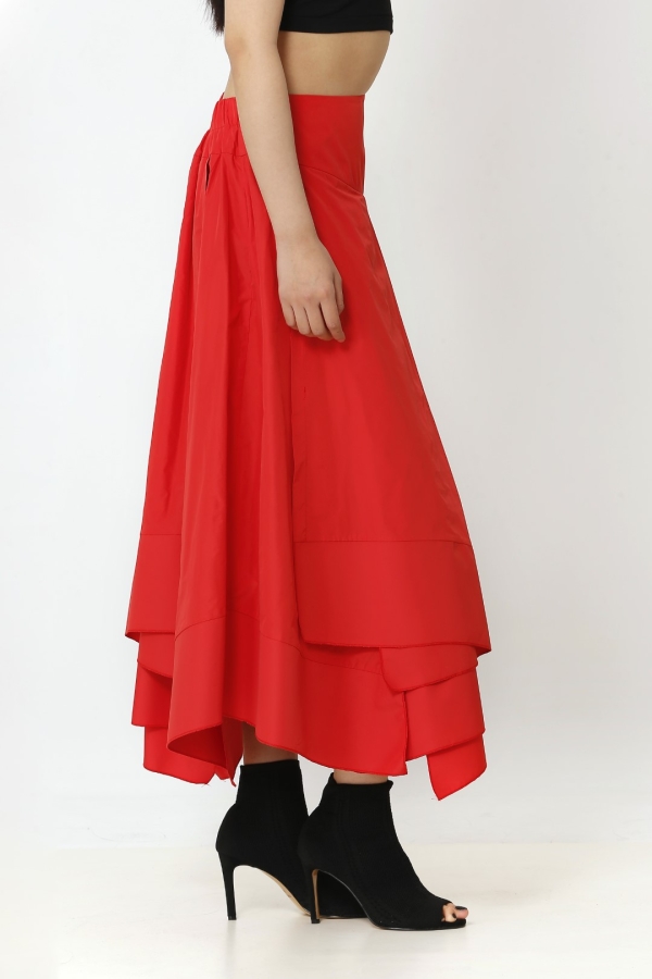 Multi-Piece Skirt - Red - 5