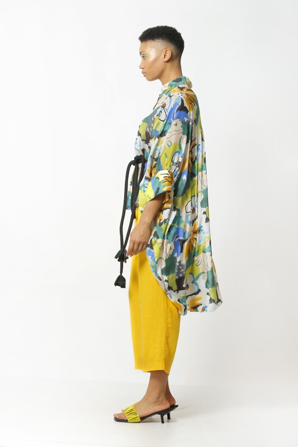 Multicolored Belted Tunic - 4