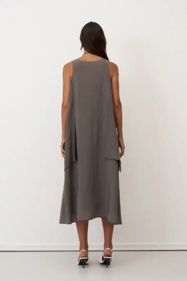 Mykonos Elbise - Gri - 5