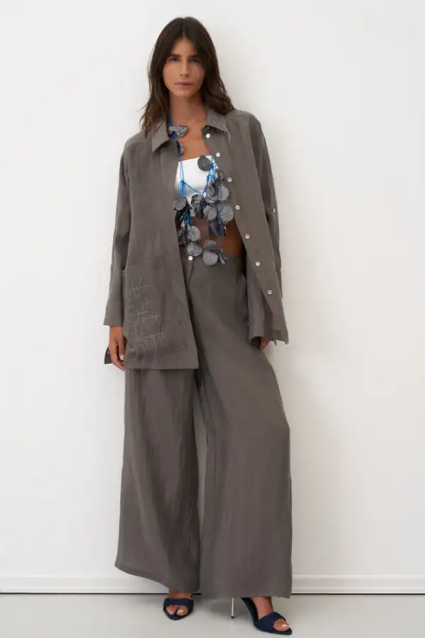 Mykonos Gömlek - Gri - 1