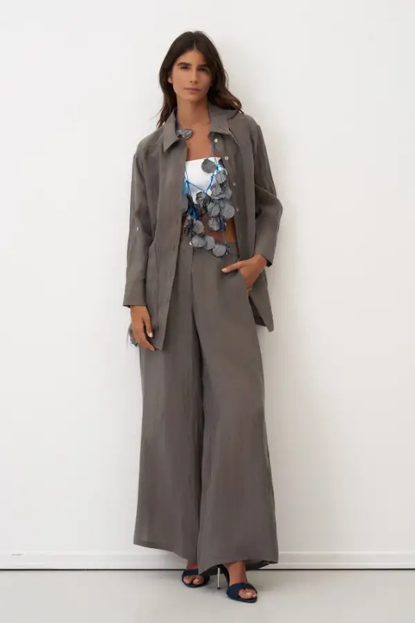 Mykonos Gömlek - Gri - 5