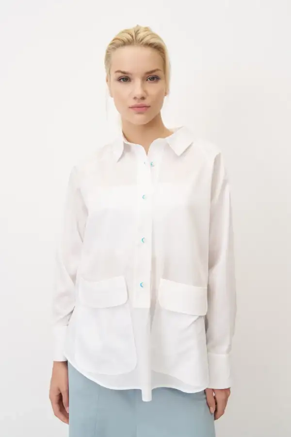 Nisaki Gömlek - Beyaz - 1