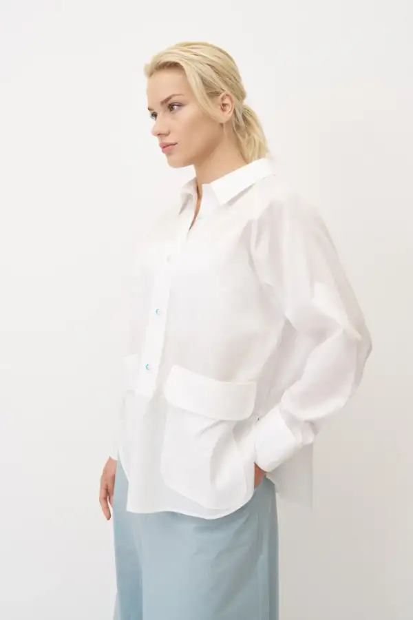 Nisaki Gömlek - Beyaz - 2