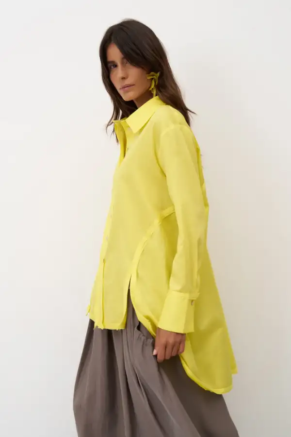 Nisida Gömlek - Sarı - 6