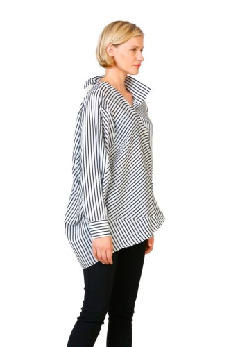 Oversize Striped Shirt - 5