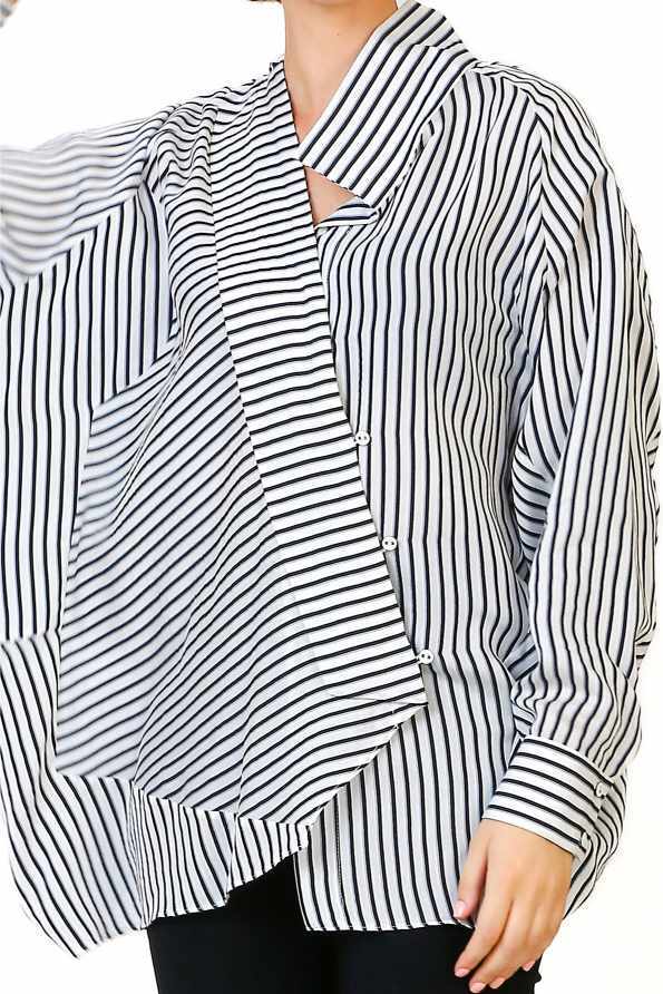 Oversize Striped Shirt - 6