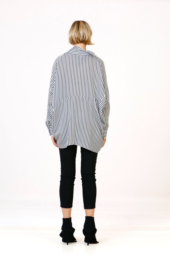 Oversize Striped Shirt - 7