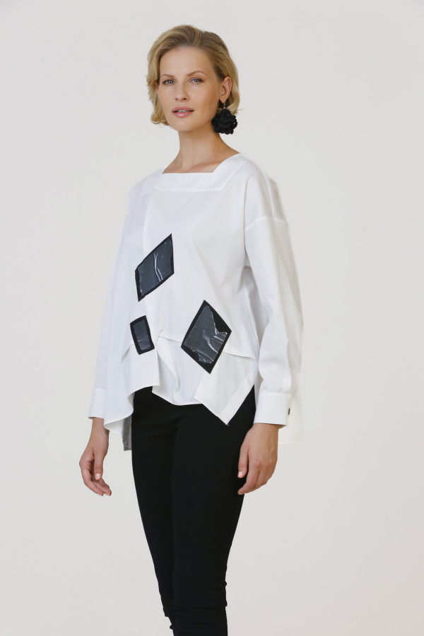 Patched Shirt - White - 3