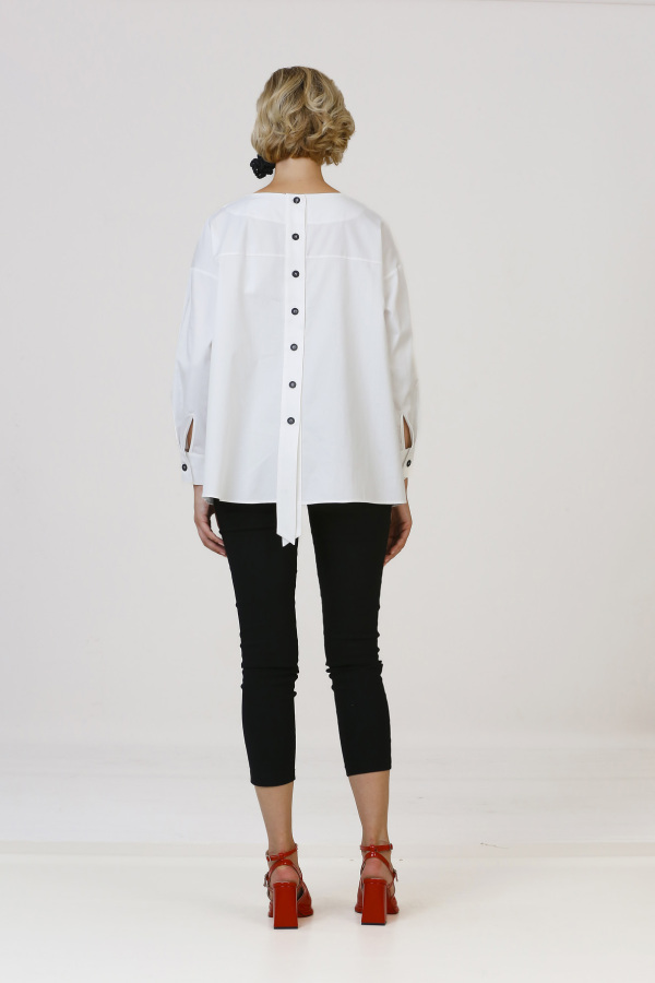 Patched Shirt - White - 7