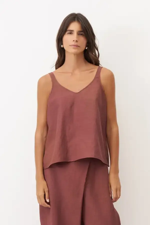 Patmos Askılı Bluz - Kahverengi - 1