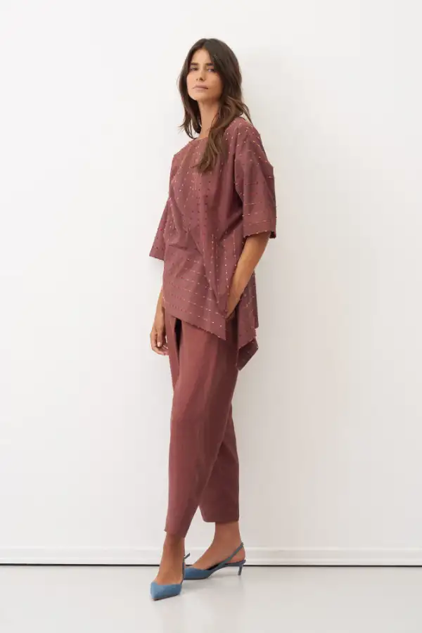 Patmos Bluz - Kahverengi - 3